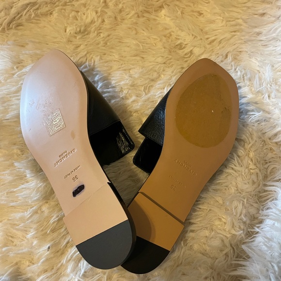 Givenchy Women's Black Logo Insert Leather Sandals - Picture 4 of 6